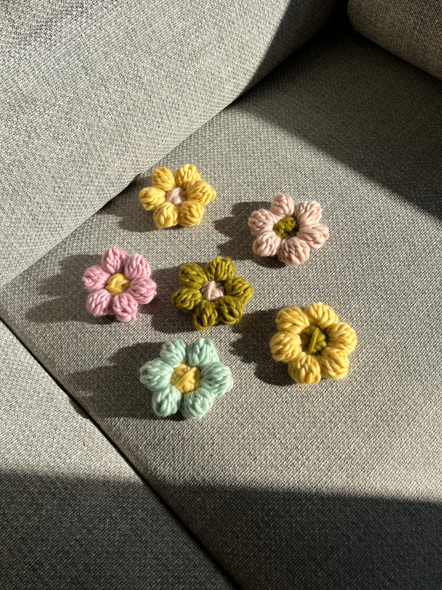 Wool flower keychain