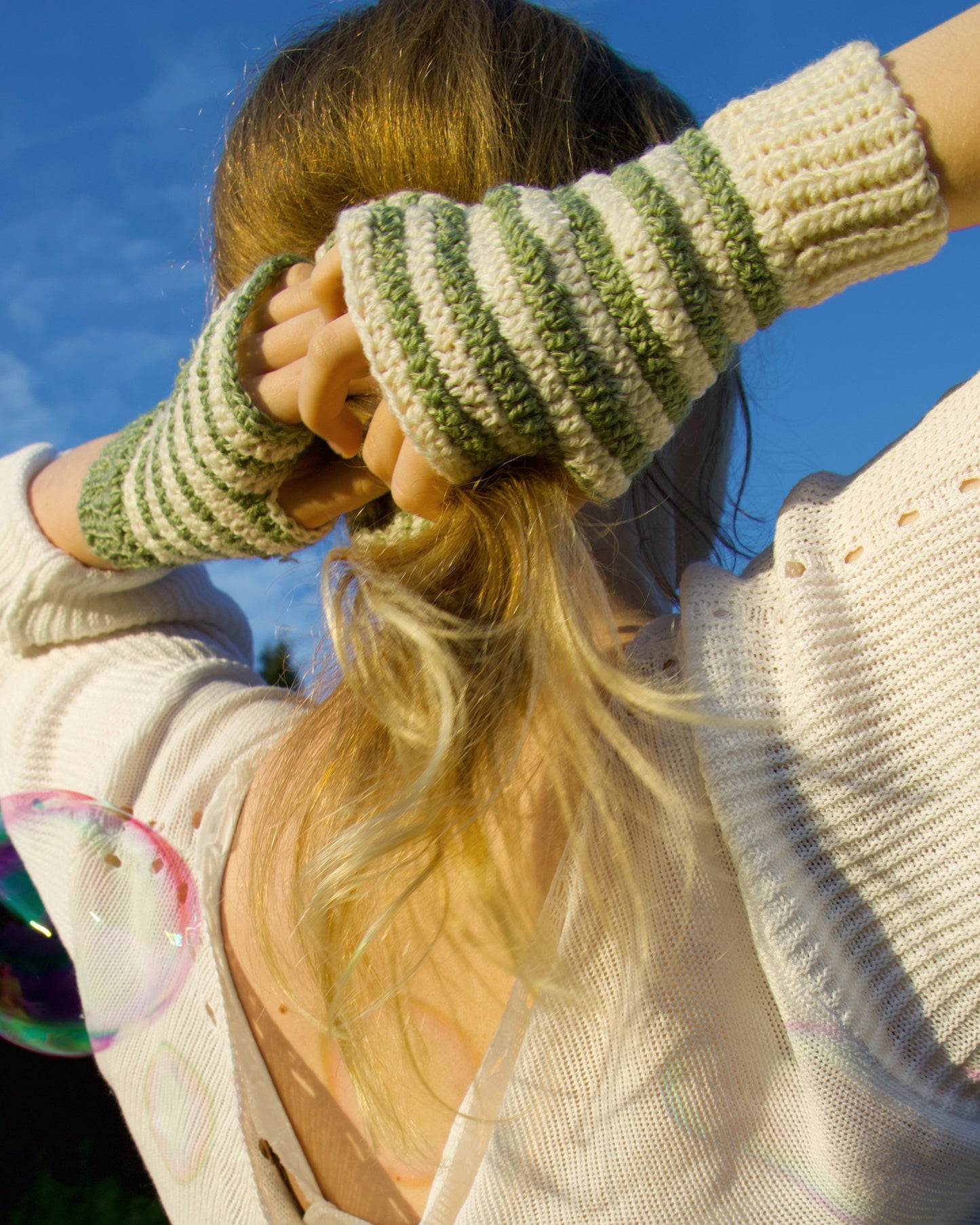 Milo Stripes Mitts - Crochet Pattern (PDF)