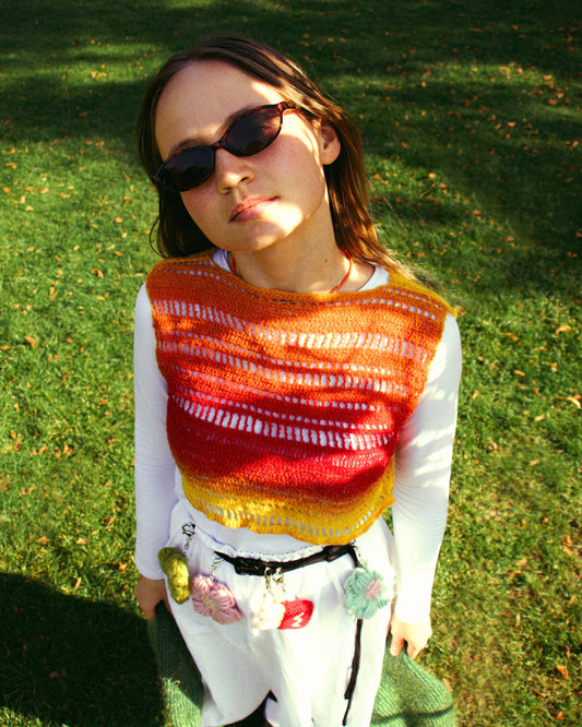 Solar Flame - Handcrafted Wool Vest