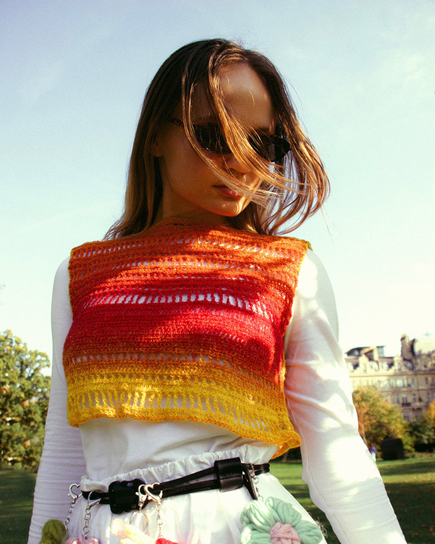 Solar Flame - Handcrafted Wool Vest