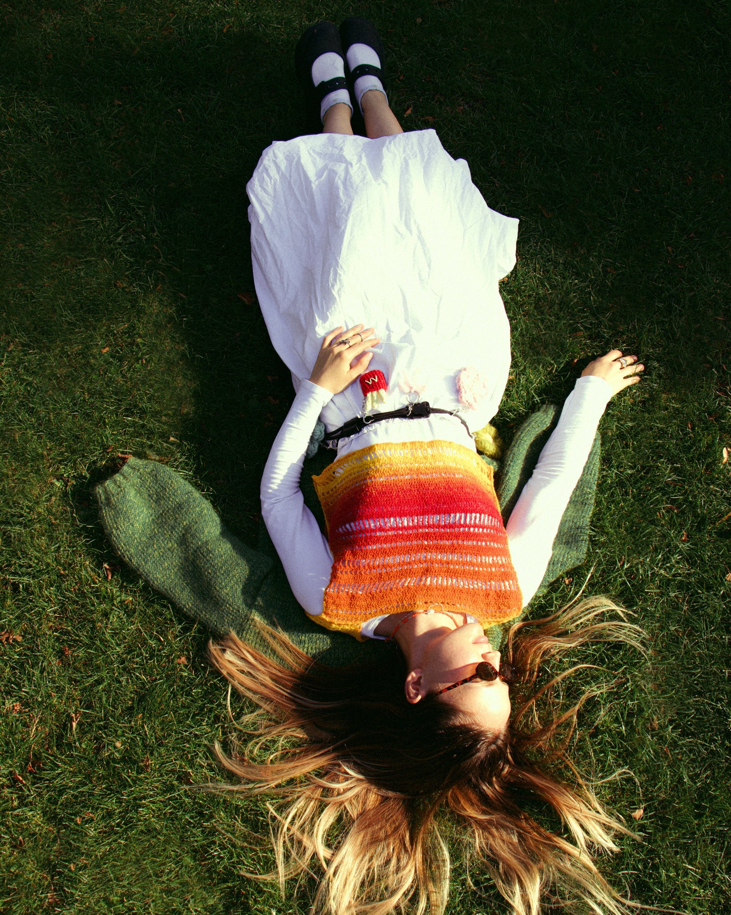 Solar Flame - Handcrafted Wool Vest