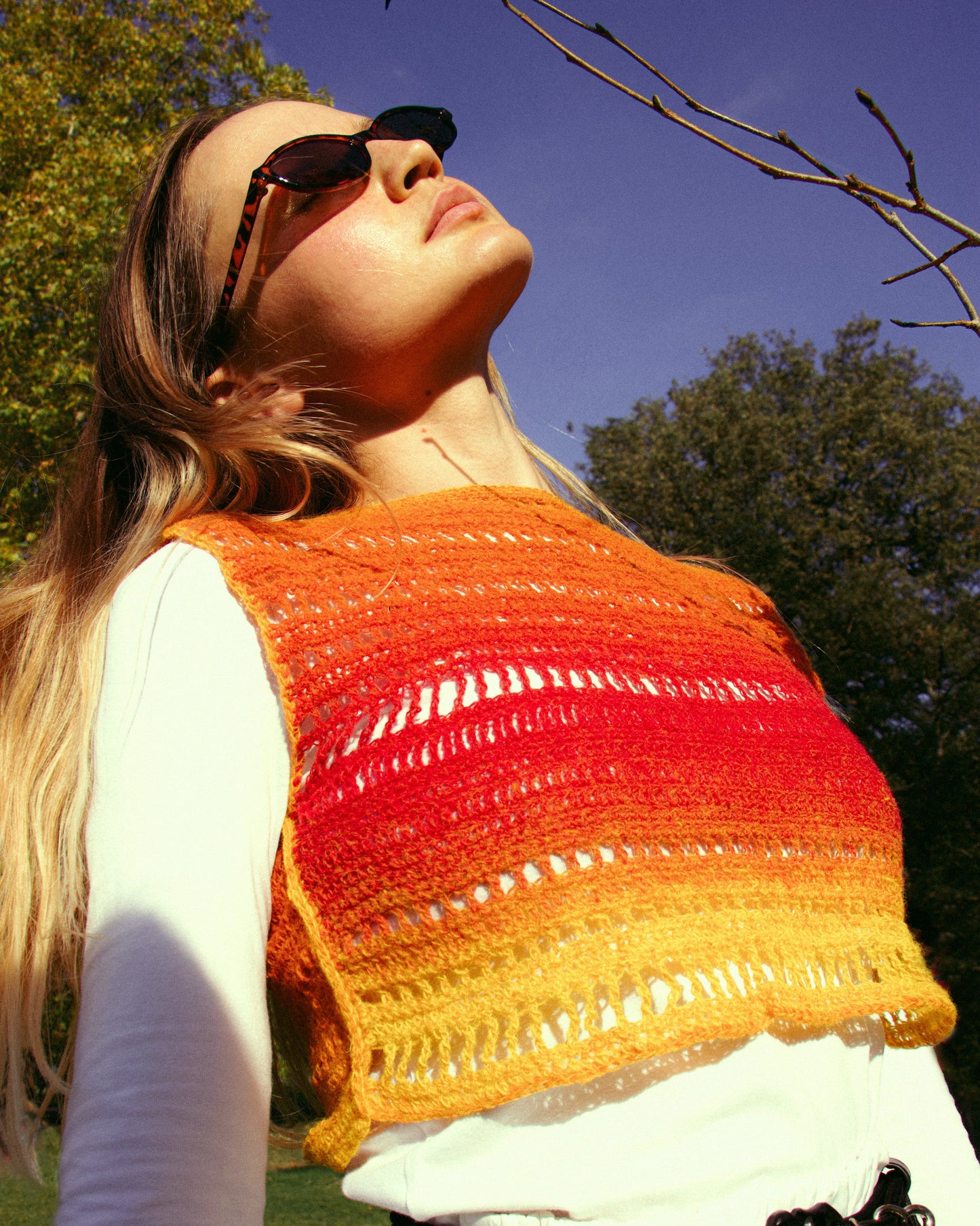 Solar Flame - Handcrafted Wool Vest