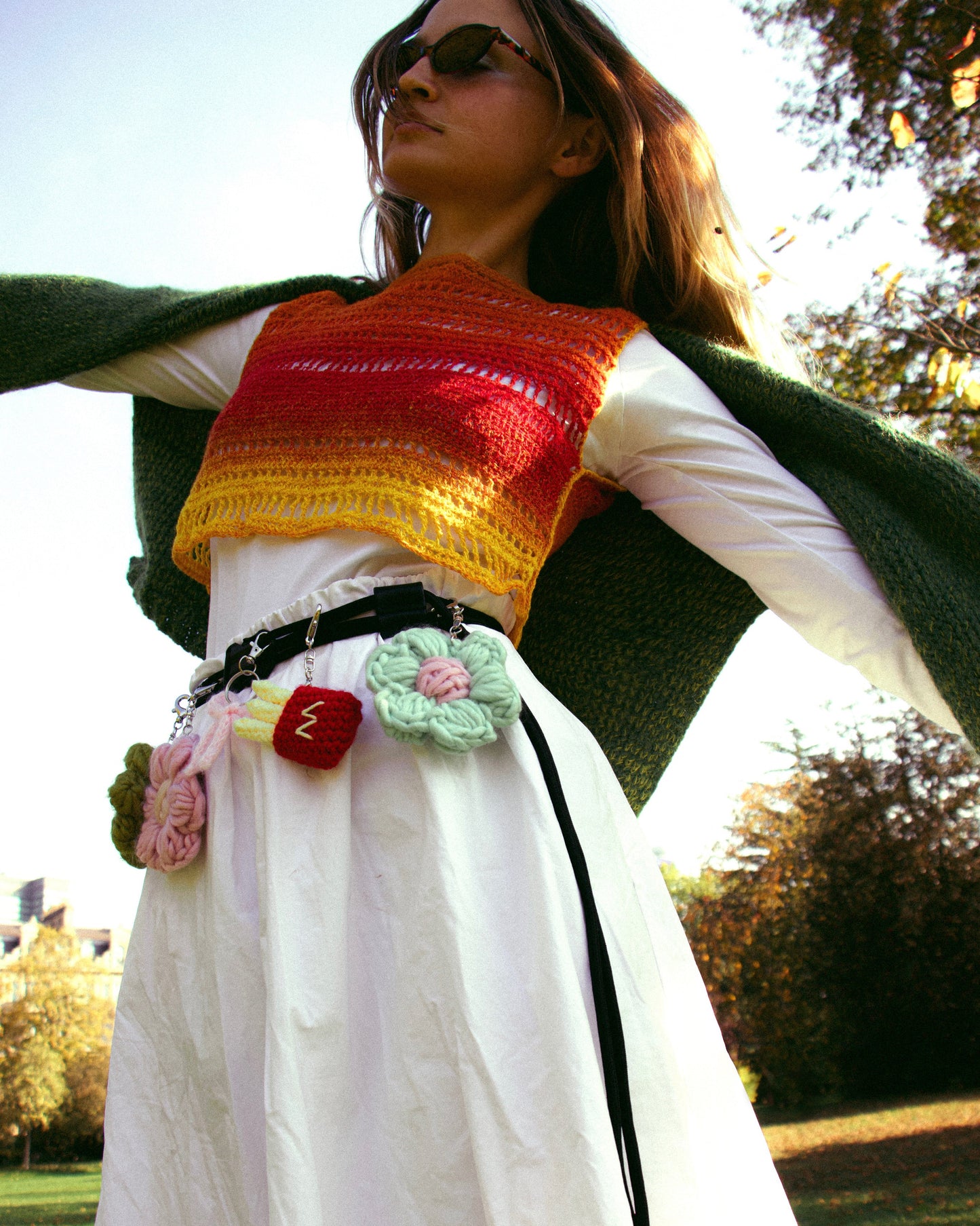 Solar Flame - Handcrafted Wool Vest