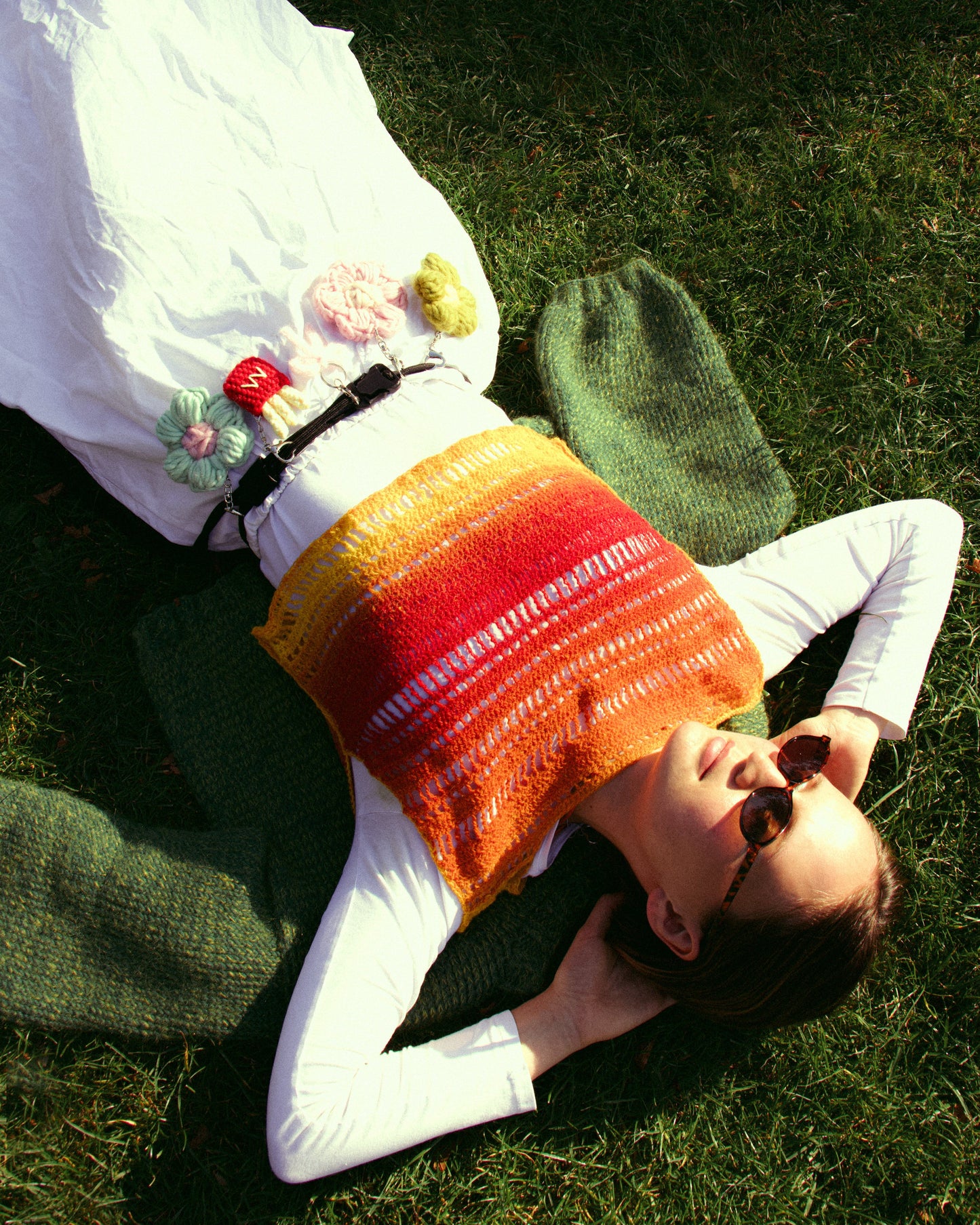 Solar Flame - Handcrafted Wool Vest